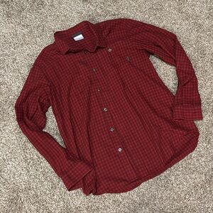 Men’s Columbia Red Button Up